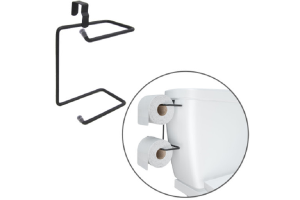 SUPORTE DUPLO PARA PAPEL HIGIENICO PARA CAIXA ACOPLADA BLACK REF-1453BL