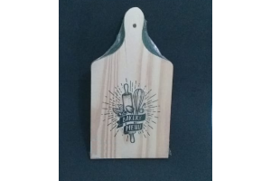 TABUA PINUS DECORATIVA 19X35X1,5CM ESTAMPA BAKERY REF-22E1