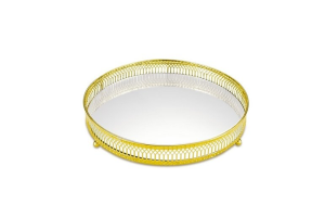 BANDEJA DECOR METAL C/ESPELHO 4CM REF-68024002