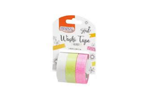 FITA ADESIVA WASHI TAPE GLOSSY BCO/AM REF-WT0101