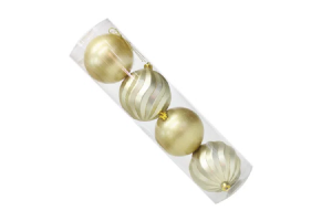 BOLA NATAL EM TUBO  C/4 UN  10 CM REF-67112001