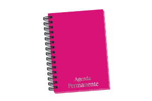 AGENDA CAPA PINK PERMANENTE COM WIRE-O REF-5633