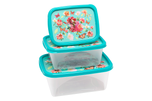 CONJUNTO 3 POTES DECORADO RF 4019  JAGUA