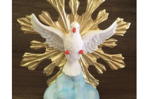 SANTO EM RESINA DIVINO ESPIRITO SANTO 13,2CM REF-IM50040