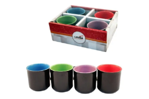 JOGO DE XICARA DE CAFE DE PORCELANA 4 PESAS 90ML REF-CA18021