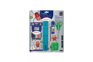 KIT LAPIS DE COR 12 CORES ROBO LEOELEO REF-72196