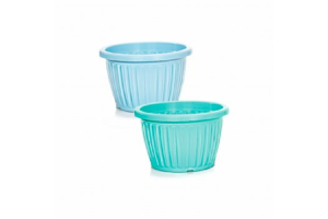 VASO REDONDO CANELADO CORES C/ALÇA 3 LITROS REF-2616