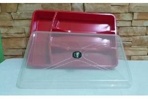 PORTA TALHER COM TAMPA VERMELHO COD7441707