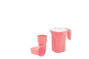 JARRA COLOR COM 4 COPOS REF-0277