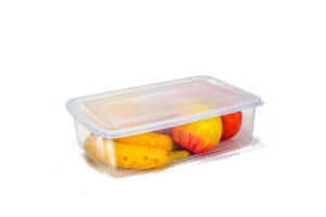 CAIXA RETANGULAR 4 LITROS TRANSPARENTE TAMPA HERMETICA REF-2186