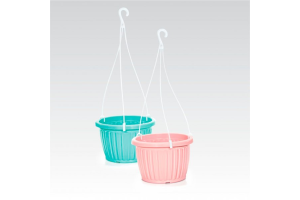 VASO REDONDO CANELADO CORES C/ALÇA 6 LITROS REF-2619