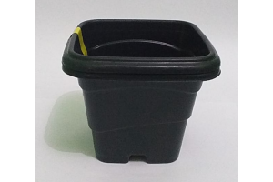 VASO 1 LT C/2 QUADRADO PRETO REF-7001