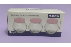 CONJUNTO CONDIMENTOS 3 PÇS 15 ML ROSA COD.COO657197