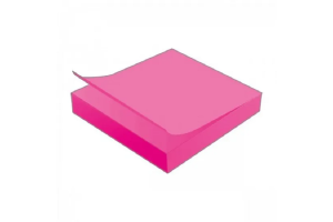 BLOCO DE ANOTAÇÕES BRW ROSA 76X76mm COM 100 FOLHAS