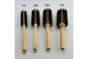 Escova redonda madeira mista diagonal blister