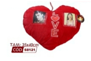 ALMOFADA CORACAO PORTA RETRATO REF-68121