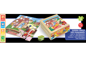 QUEBRA CABEÇA OS TRERS PORQUINHOS REF-76