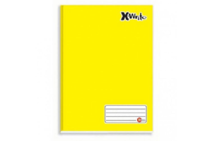 CADERNO BROCHURA 1/4 X-WRITE AMARELO COD.475