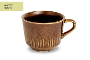 XICARA CHA RELEVO MARRON REF-49