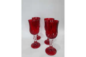 JOGO DE TAÇAS PARA LICOR 100ML LINHA DIAMANTE VERMELHA REF-0818 REF-SL0818