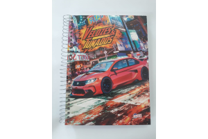 CADERNO UNIVESITARIO  CAPA DUA 12X1 240 FLHS  VELOZES E TUNADOS