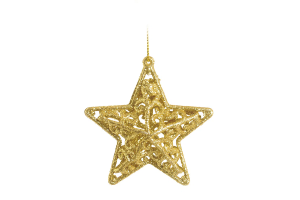 ENFEITE NATAL ESTRELA PENDURAR C/ GLITTER REF-72496006