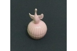 PORTA JOIA PATO CERAMICA ROSA REF-38005-018