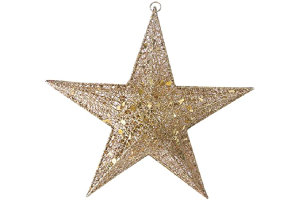 ENFEITE NATAL ESTRELA PENDURAR C/GLITER REF-72494001