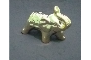 ADORNO ELEFANTE CERAMICA METALICO DOURADO REF-47608-152